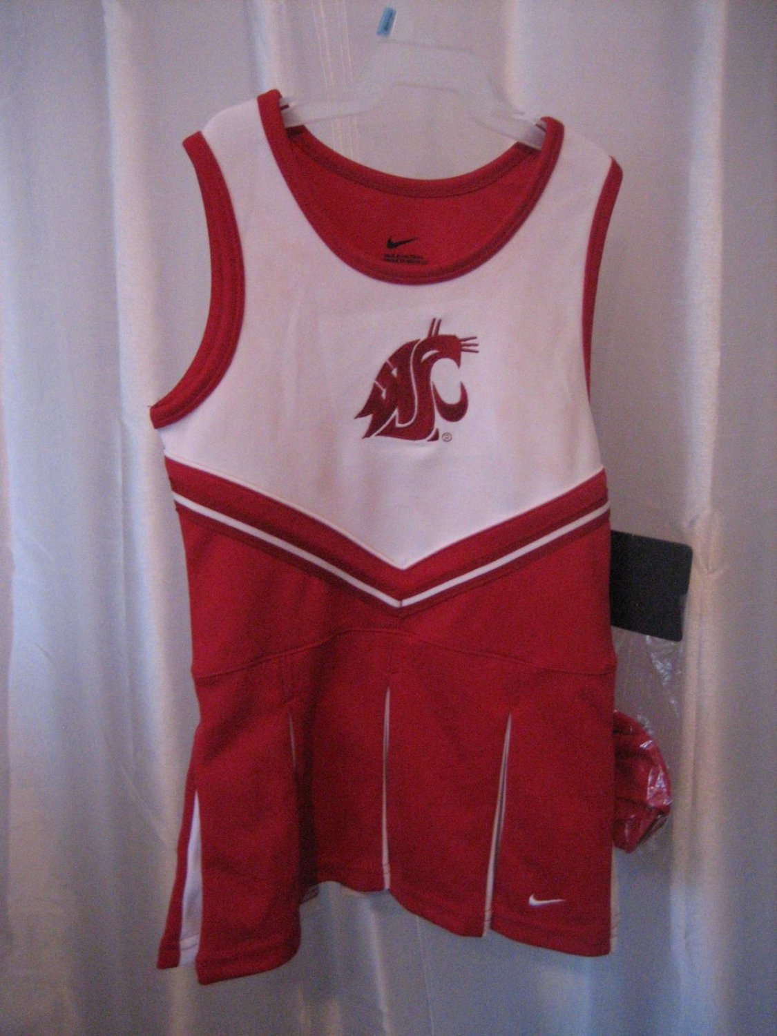 Nike Washington State Maroon/White 2 Piece Girl's Cheerleading Outfit Sz 4T NWWT