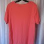 White Stag Plus Women's Dark Peach Floral Trim V Neck Shirt Sz 16W Pre-Owned