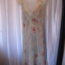 Jones New York  Junior Size Floral Cream/Pink/Green/Brown V Neck Dress Sz 4 NWNT