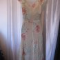 Jones New York  Junior Size Floral Cream/Pink/Green/Brown V Neck Dress Sz 4 NWNT