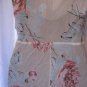 Jones New York  Junior Size Floral Cream/Pink/Green/Brown V Neck Dress Sz 4 NWNT