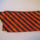 Striped Black & Orange Long Scarf/Hip Scarf 6 1/2 in.W x 56 in.L New No Tags