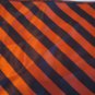Striped Black & Orange Long Scarf/Hip Scarf 6 1/2 in.W x 56 in.L New No Tags