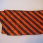 Striped Black & Orange Long Scarf/Hip Scarf 6 1/2 in.W x 56 in.L New No Tags