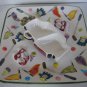 World Bazaars Golf Theme Ceramic 2 Piece Serving Piece Chip Dip 13 1/2 in Sq. NW