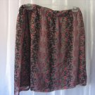 Mossimo Junior Size Black 100% Polyester Pink Floral Skirt Sz XL Pre-Owned