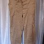 Calispia Women's Tan Faux Suede Elastic Drawstring Waist Pants Sz L Pre-Owned
