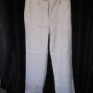 Merona Ivory Junior Size Dress Pants/Trouser Sz 10 Pre-Owned 55%Linen/45%Cotton