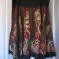 Espressa Junior Size Brown/Multi Color/Black Calf Length Skirt Sz 3X Pre-Owned