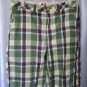 Hang Ten Men's Green & Brown Plaid Casual Shorts 100% Polyester Sz 31Pre-Owned