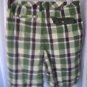 Hang Ten Men's Green & Brown Plaid Casual Shorts 100% Polyester Sz 31Pre-Owned