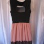 Sweet Storm Junior Size Black & Peach Sleeveless Lace Dress Sz L New No Tags