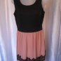 Sweet Storm Junior Size Black & Peach Sleeveless Lace Dress Sz L New No Tags