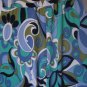 AUW Women's Junior Size Blues & Greens Geometric Sleeveless Long Dress Sz M NNT