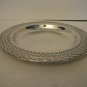 Vintage Silver Plated Decorative Dessert Plate 10 in. Round x 1/2 in.D Pre-Owned