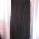 Women's Solid Black Mid Calf Boho Peasant Skirt Sz S Pre-Owned 100% Rayon