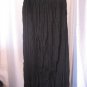 Women's Solid Black Mid Calf Boho Peasant Skirt Sz S Pre-Owned 100% Rayon