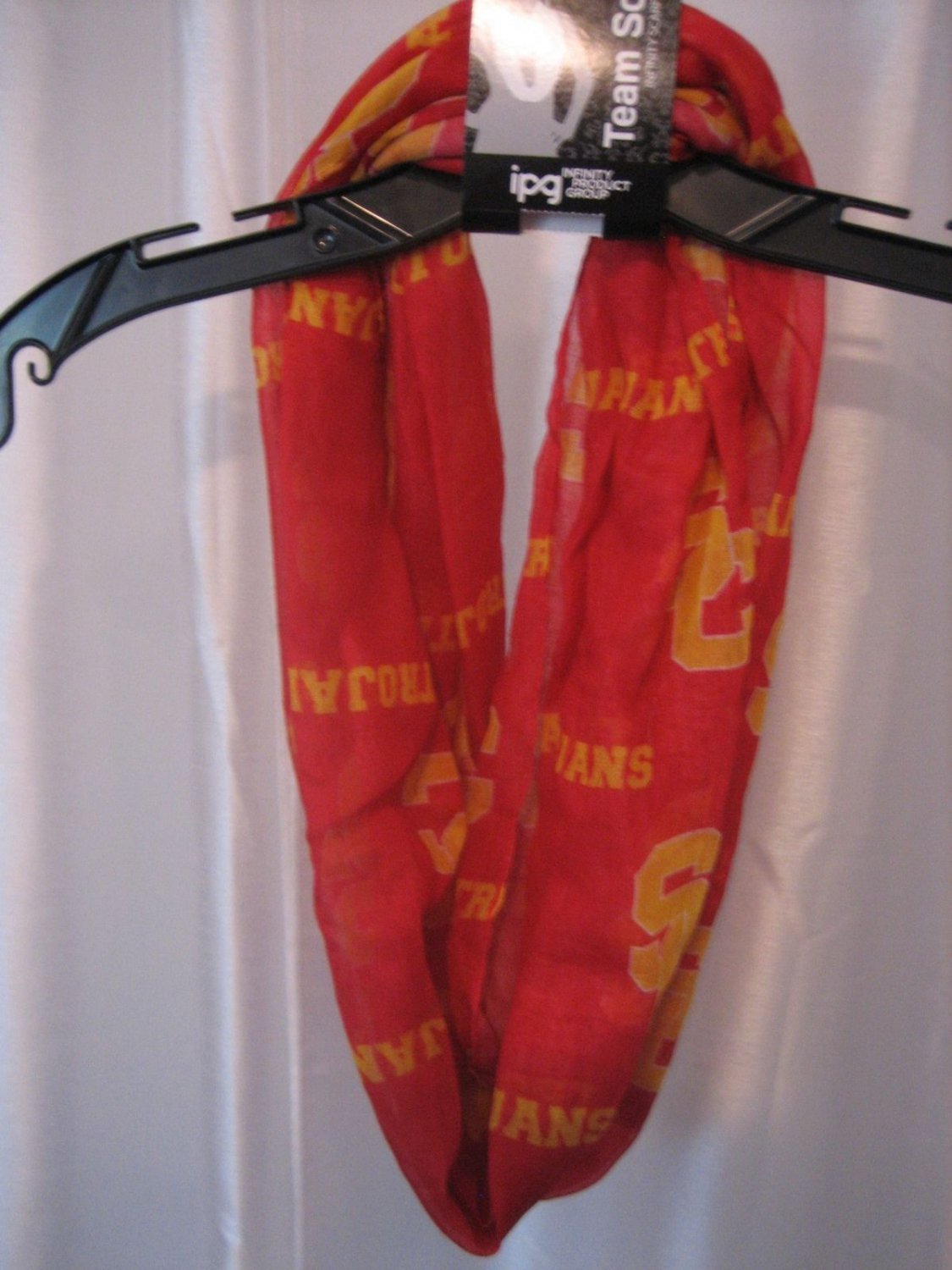 USC Trojans Women's Red/Yellow Team Infinity Scarf 100% Polyester By IPG NWWT