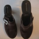 Rockport AdiPrene By Adidas Women's Brown Suede Buckle Slip On Mule Shoes Sz 6.5