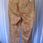 Sigrid Olsen Collection Women's Petite Orange Paisley Capri Pants Sz 4 Pre-Owned