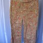Sigrid Olsen Collection Women's Petite Orange Paisley Capri Pants Sz 4 Pre-Owned