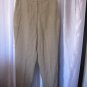 Larry Levine Women's Tan & Brown Long Lined Dress Pants Sz 12 Pre-Owned