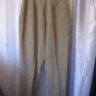 Larry Levine Women's Tan & Brown Long Lined Dress Pants Sz 12 Pre-Owned