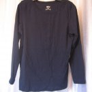 Dressbarn Women's Navy Classic Neckline Long Sleeve Shirt Sz XL Pre-Owned