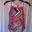 Speedo Girl's Multi-Color/Pattern One Piece Swimsuit Sz 16 NWWT 80% Nylon