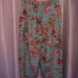 Faith Women's Tropical Print Capri's Cropped Pants 97%Rayon/3%Linen Sz M Pre-Own