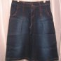 Vezucci Women's Blue Denim Brown Beaded Cropped Capri Pants Sz 10 Pre-Owned