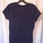 Faded Glory Navy Blue Junior Size V Neck Short Sleeve Shirt Sz L/12-14 Pre-Owned