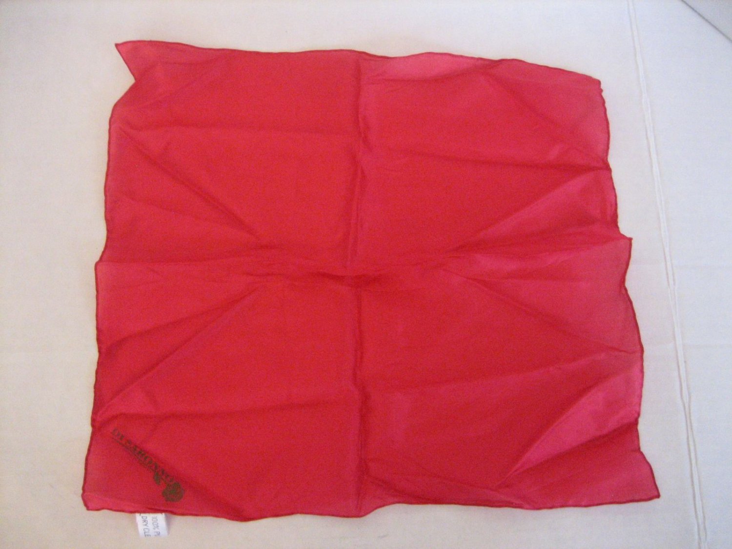 Disaronno/Amaretto Red Unisex Square Handkerchief 13 in. Sq.100%Pure Silk NWNT