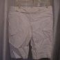 Mossimo Stretch Junior Size White Bermuda Shorts 55% Linen Sz 14 Pre-Owned