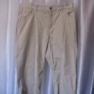 Merona Stretch Women's Beige/Sand Capri Pants 98%Cotton/2%Spandex Sz 12 PreOwned