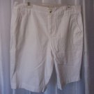Sonoma Women's White Bermuda Walking Shorts 97%Cotton/3%Spandex Sz 12 Pre-Owned