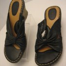 Born Black Women's Leather Slip on Sandal Shoe W3563 L5 Sz 8/39 Pre-Owned