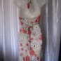 San Joy Junior Size Red Floral & Black Dots Halter Dress Sz S NWWT 100%Polyester