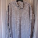 L.L. Bean Wrinkle Resistant Men's Navy/Blue/White Dress Shirt Sz 17-34 Pre-Owned