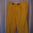 Mossimo Yellow Capri's Cropped Pants 100% Polyester Sz L 11/13 Pre-Owned