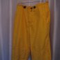 Mossimo Yellow Capri's Cropped Pants 100% Polyester Sz L 11/13 Pre-Owned