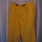 Mossimo Yellow Capri's Cropped Pants 100% Polyester Sz L 11/13 Pre-Owned