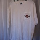 Harley-Davidson Patch on Men's White 100% Cotton T Shirt Sz XL Pre-Owned