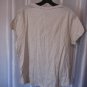 Faded Glory Junior Size Oatmeal V Neck Short Sleeve Shirt Sz XL16-18 Pre-Owned