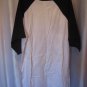 Disney Woman's Mickey Mouse White/Black Shirt 100% Cotton Sz One Size Pre-Owned
