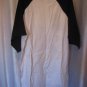 Disney Woman's Mickey Mouse White/Black Shirt 100% Cotton Sz One Size Pre-Owned