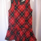 Place 89 Toddler Girl's Red/Black/White Plaid Sleeveless Dress Sz 4T Pre-Owned
