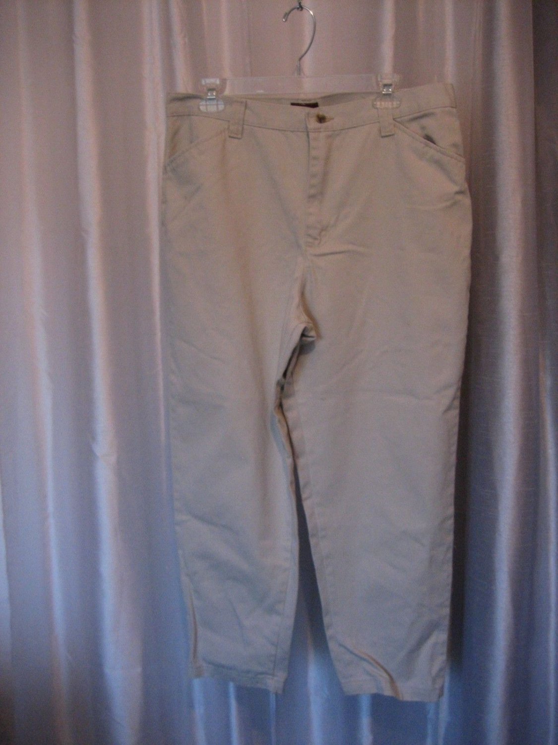 Riders Casuals Women's Bone Colored Long Pants 100% Cotton Sz 16P Pre-Owned