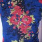 Axara Paris Junior Size Red/Black/Blue Floral Cap Sleeve Knee Dress Sz S NWNT