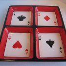 Ambiance Collections 4 Sided Card Ceramic Serving Platter 15 in.L x 13 in.W New